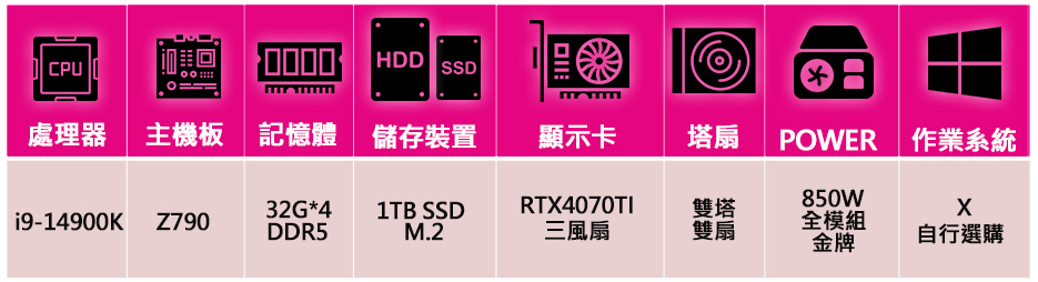 華碩平台 i9二四核 ROG RTX4070TI{翠綠草地}