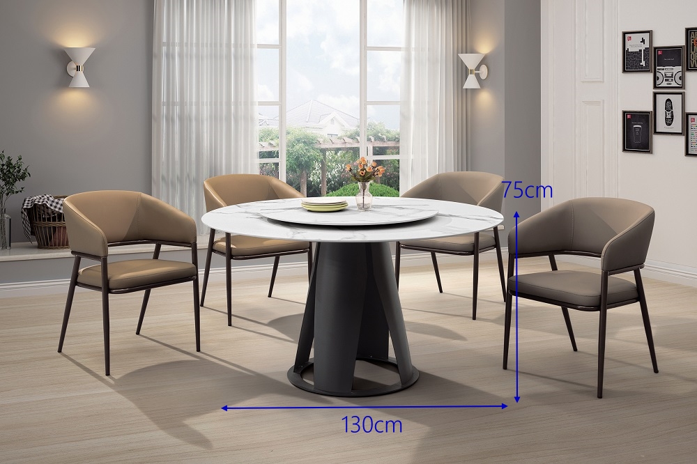 MUNA 家居 史派克4.3尺岩板圓餐桌/1807/不含椅(