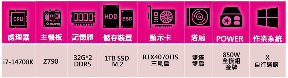 華碩平台 i7二十核 RTX4070TI SUPER{晨曦照