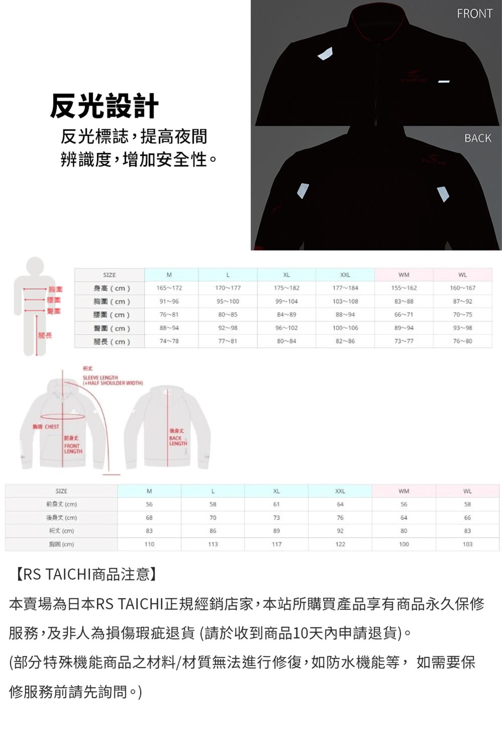 RS TAICHI RSJ345 男版七件式護具大面積網格透