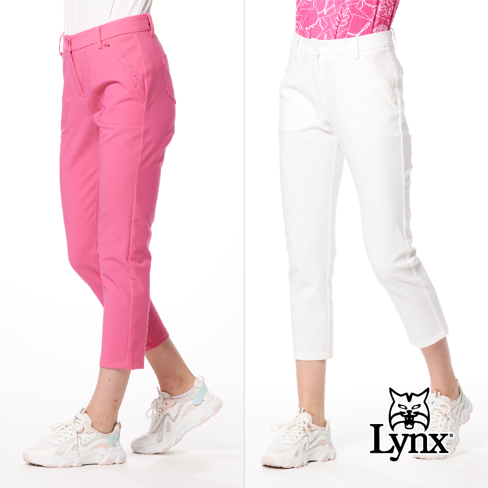 Lynx Golf 女款彈性舒適貼袋造型後腰LOGO針織帶剪