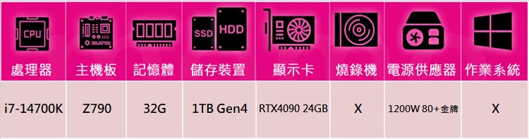華碩平台 i7廿核GeForce RTX 4090{叛神帝王