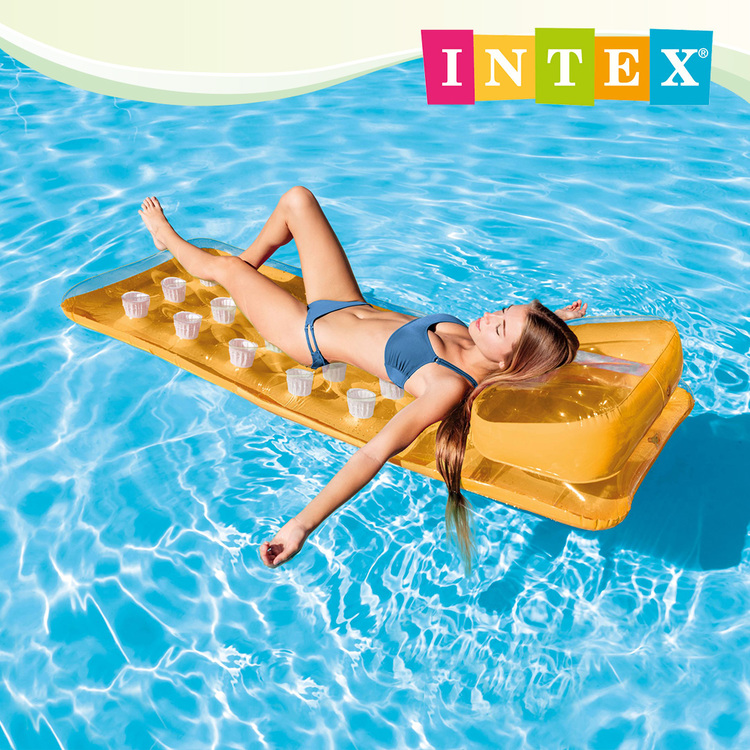 INTEX 18洞充氣沙灘睡墊/時尚浮排188x71cm 適