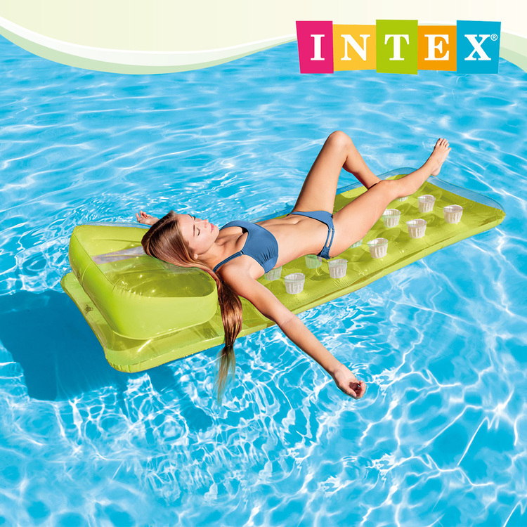 INTEX 18洞充氣沙灘睡墊/時尚浮排188x71cm 適