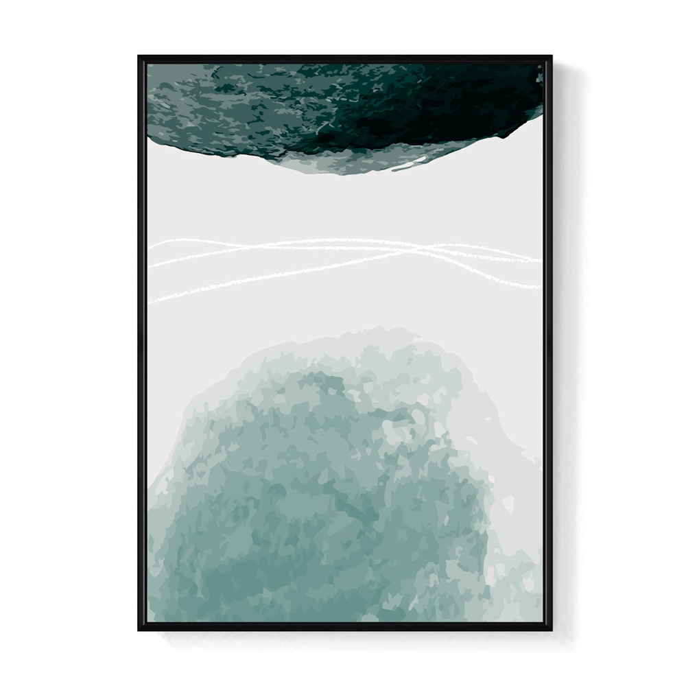 菠蘿選畫所 微藍泡沫IV - 50x70cm(藍色抽象掛畫/