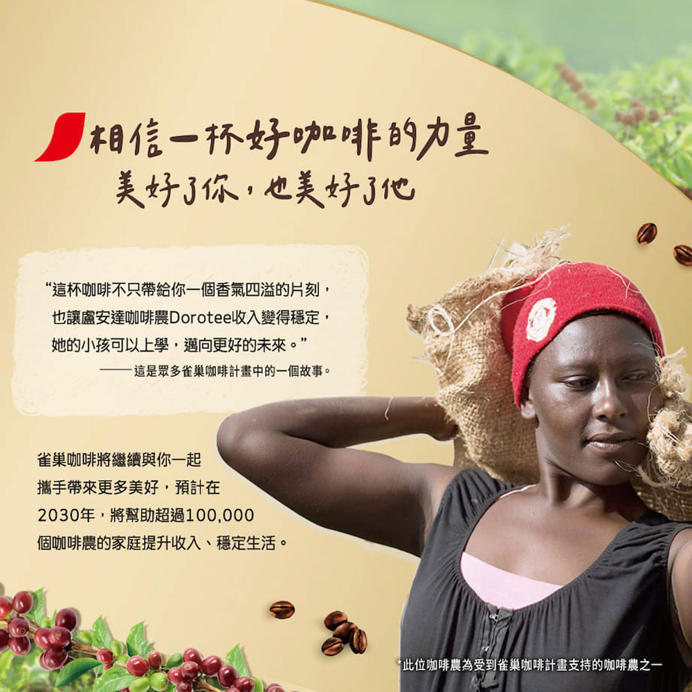 也讓盧安達咖啡農Dorotee收入變得穩定,