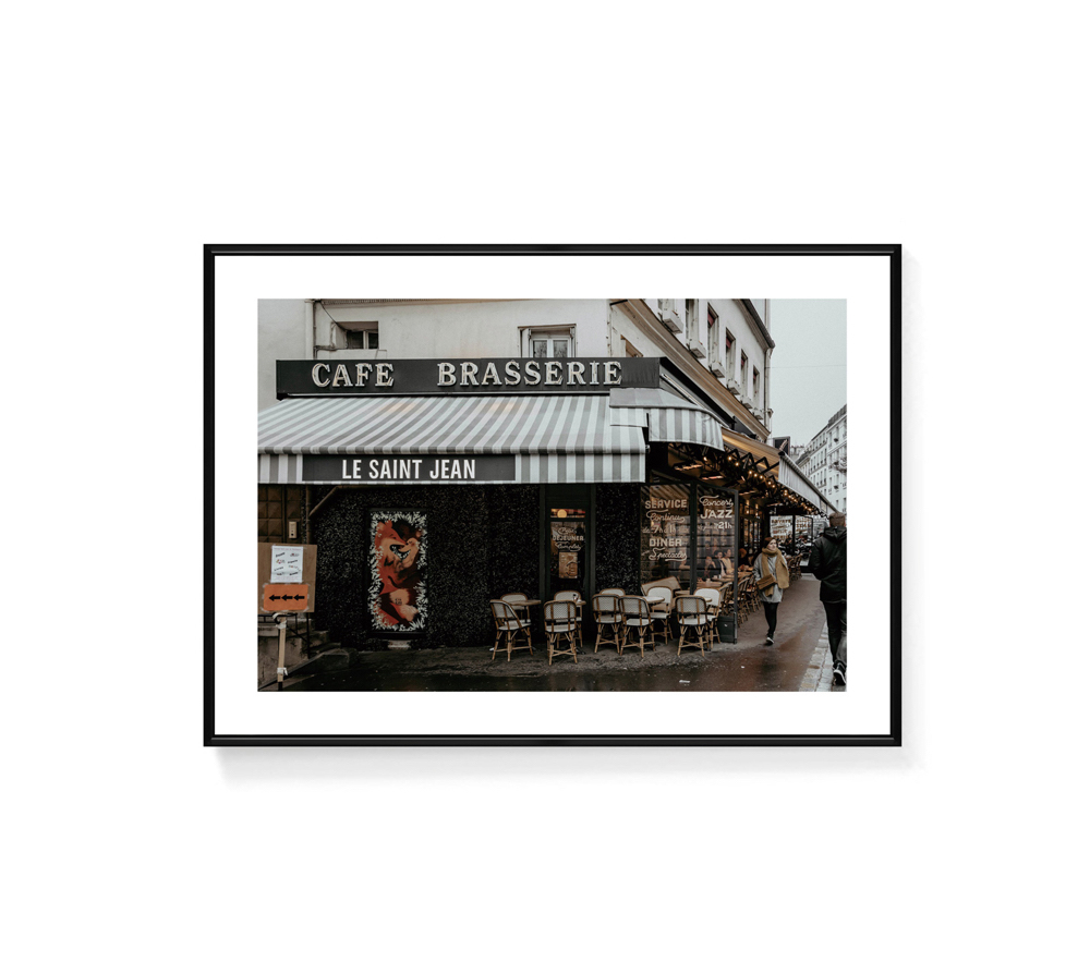 菠蘿選畫所 漫步巴黎咖啡館 - 30x40cm(攝影咖啡裝飾