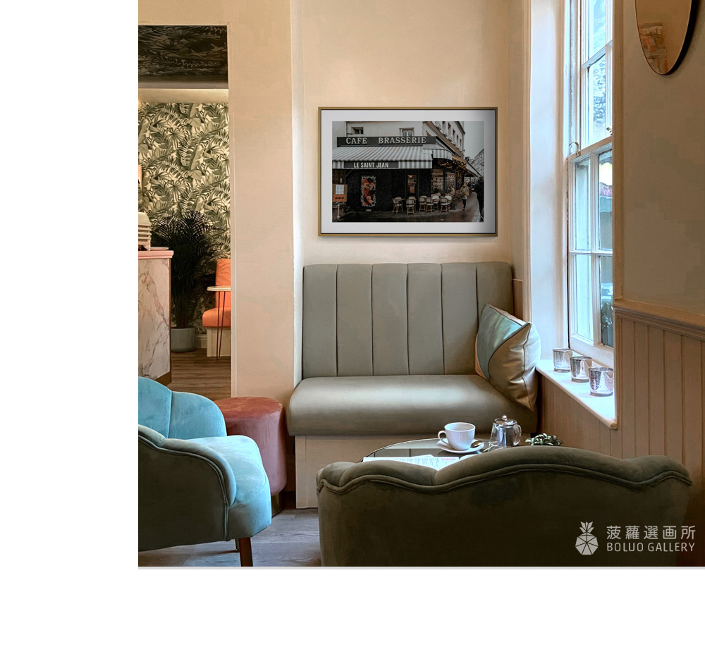 菠蘿選畫所 漫步巴黎咖啡館 - 30x40cm(攝影咖啡裝飾