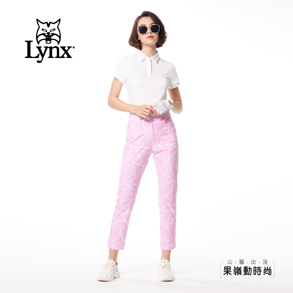 Lynx Golf 女款吸溼排汗機能滿版線條塗鴉造型Lynx