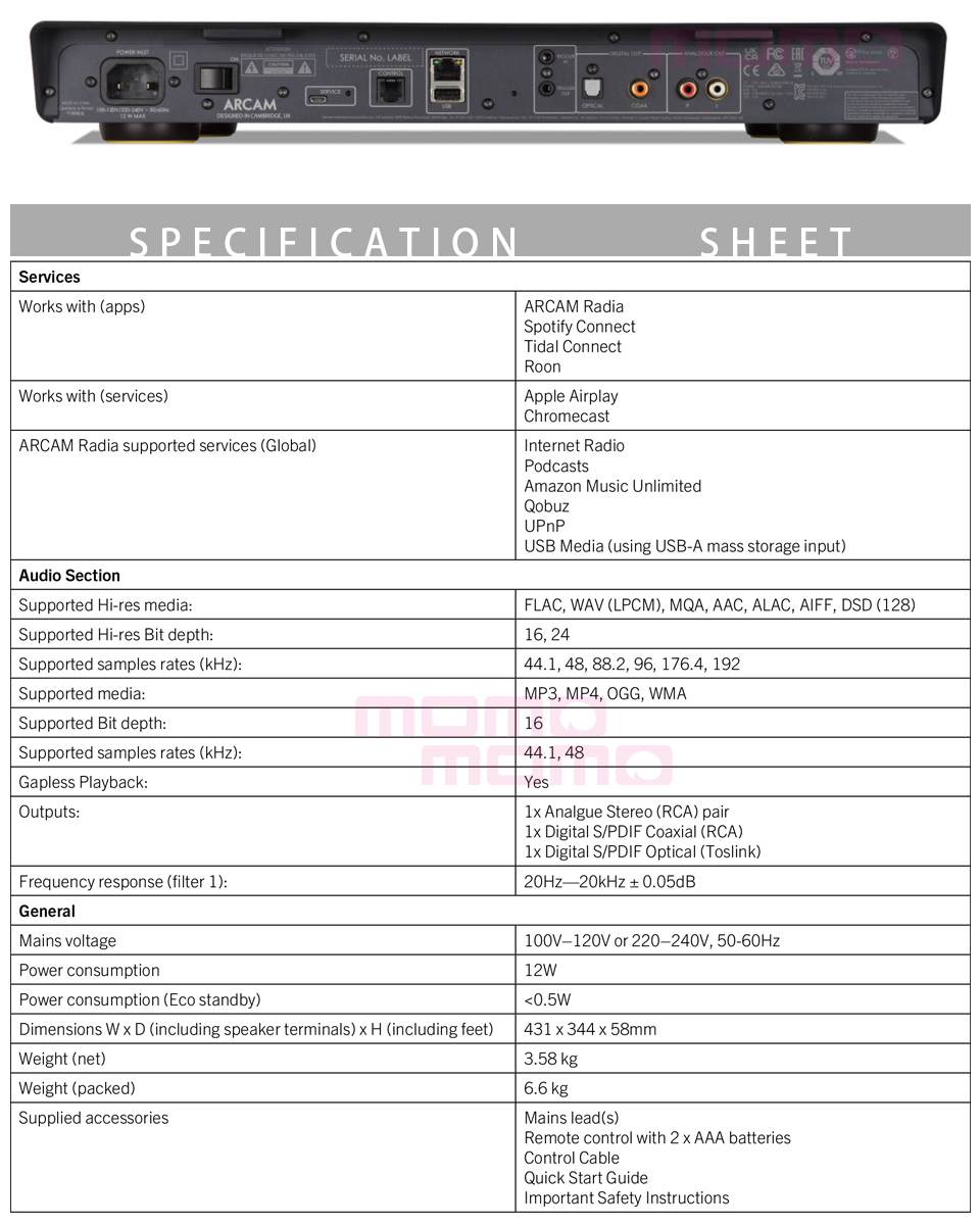 ARCAM 英國 Arcam ST5 串流播放器 / 串流播