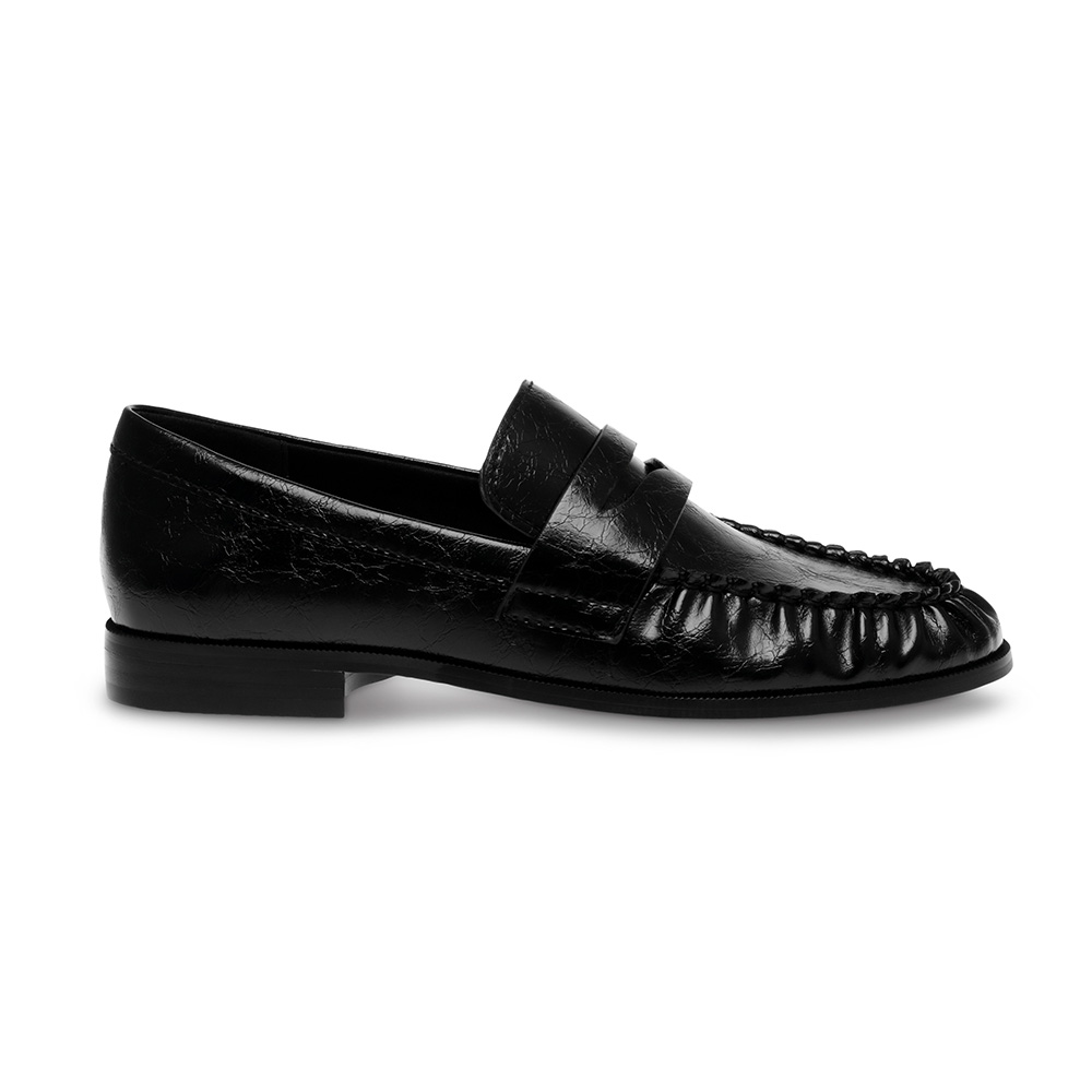 STEVE MADDEN GALA 抓皺低跟樂福鞋(黑色)評
