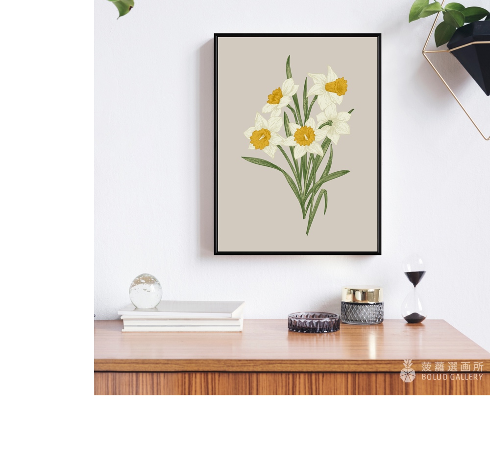 菠蘿選畫所 綻放的水仙花 - 42x60cm(花卉掛畫/客廳