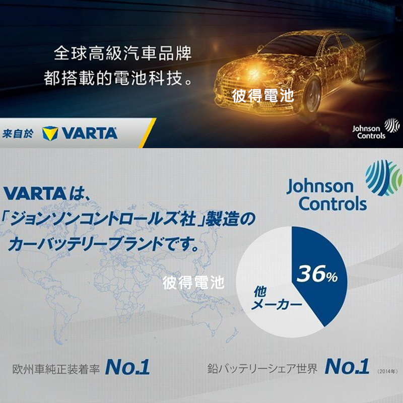 VARTA 華達 60044 容量100AH 歐規電池 免加