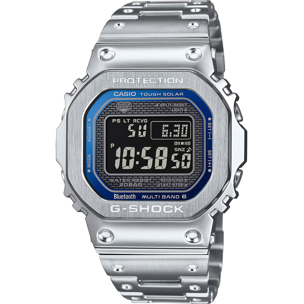 CASIO 卡西歐 G-SHOCK 全金屬太陽能藍芽手錶(G