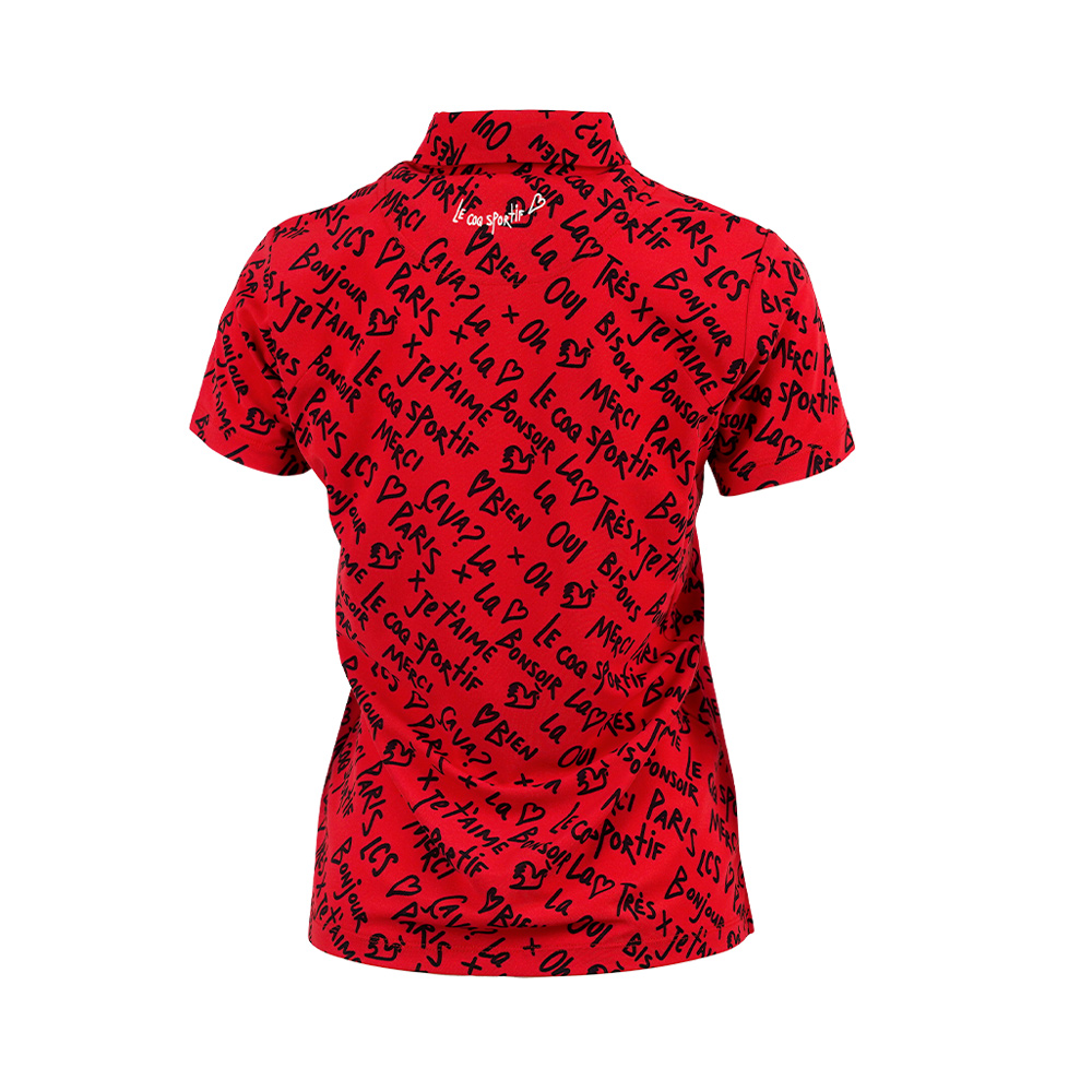 LE COQ SPORTIF 公雞 高爾夫系列 女款紅色塗鴉