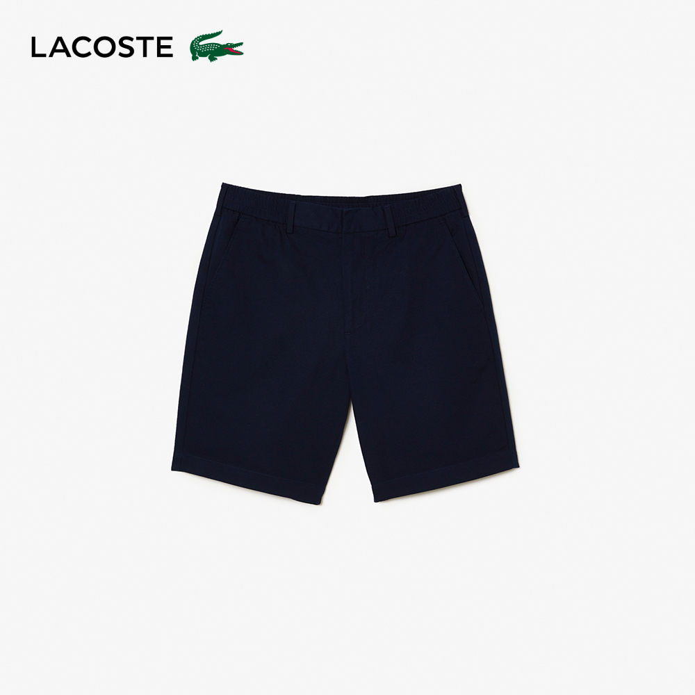 LACOSTE 男裝-常規版型斜紋百慕達短褲(海軍藍)好評推