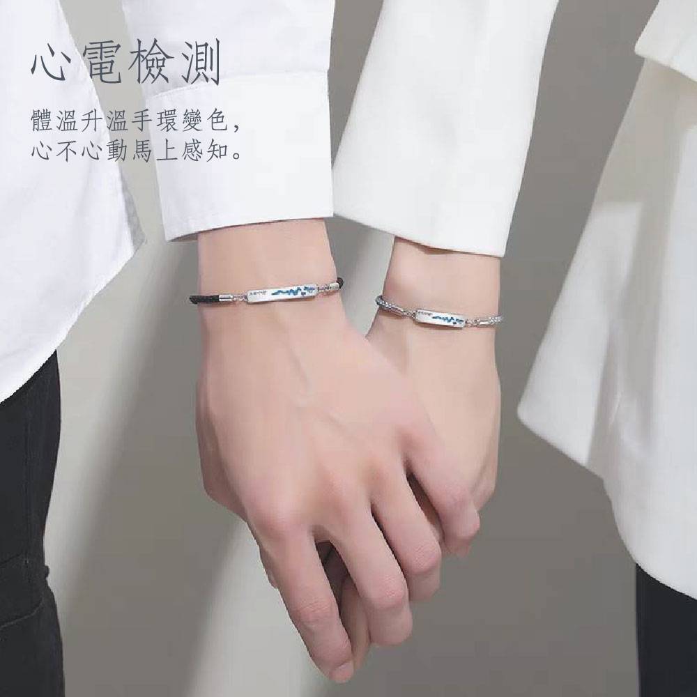 心電檢測 體溫升溫手環變色, 心不心動馬上感知。 