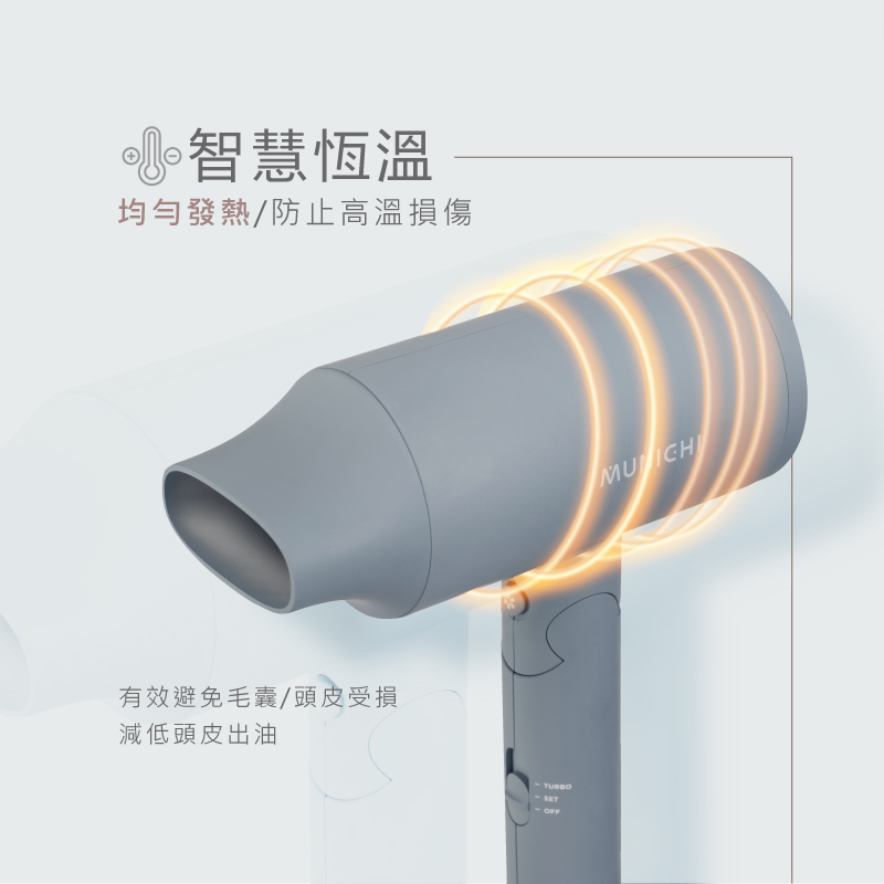 智慧恆溫 均勻發熱防止高溫損傷 有效避免毛囊頭皮受損 減低頭皮出油 