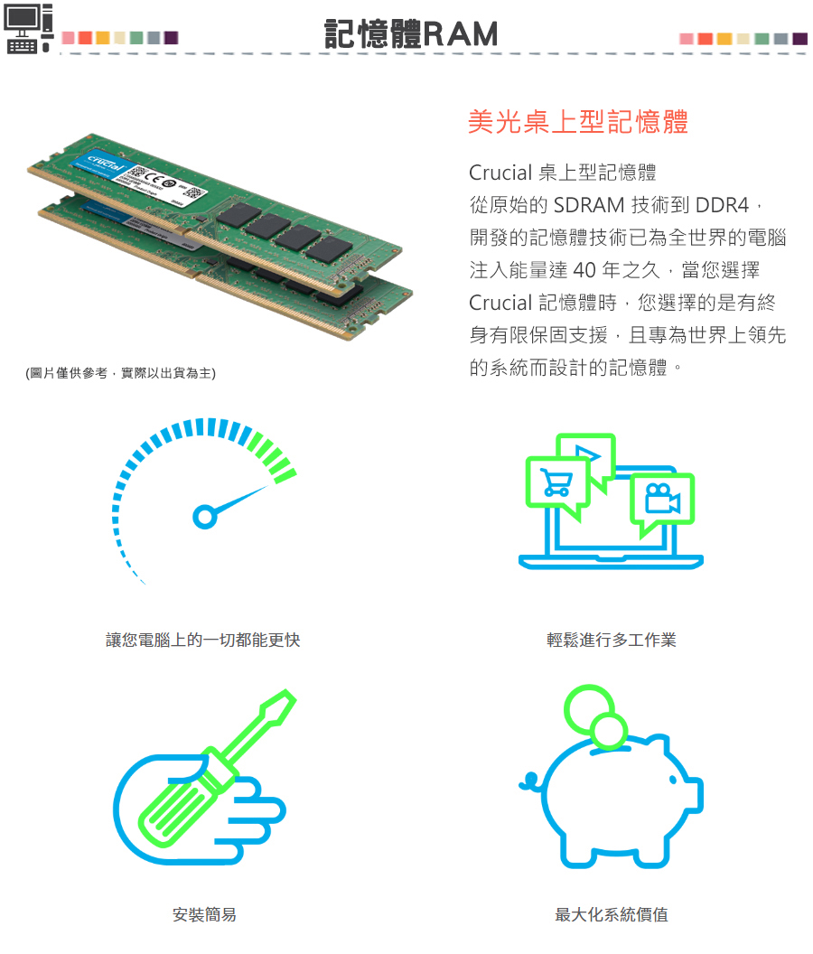 GIGABYTE 技嘉 組合套餐(美光DDR4 3200 8