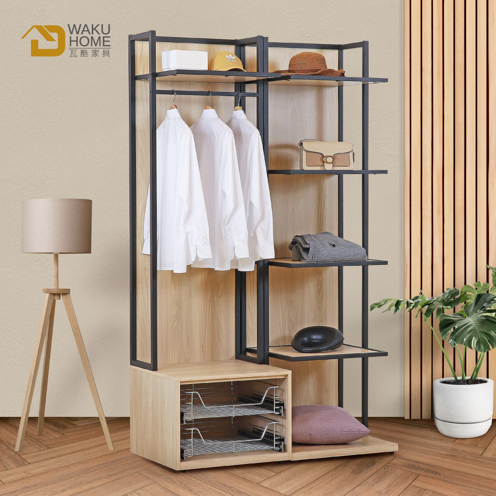 WAKUHOME 瓦酷家具 Morandi原橡木工業風4尺雙