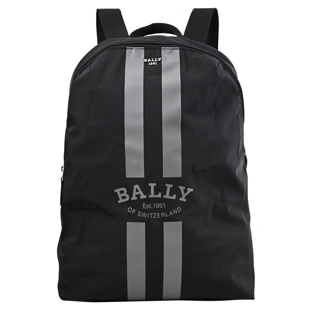 BALLY 經典LOGO雙色條紋摺疊尼龍附大萬用袋旅用包後背