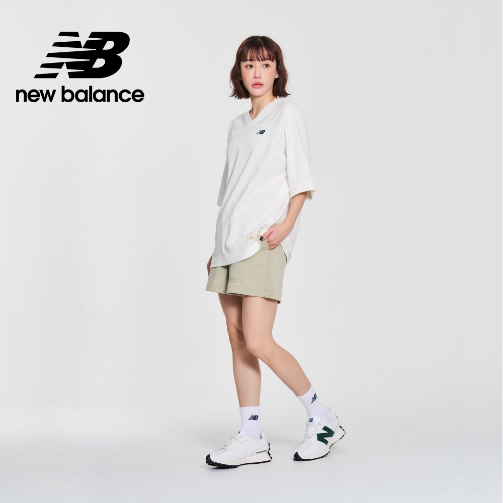 NEW BALANCE NB 挺版太空棉短褲_女性_綠色_W