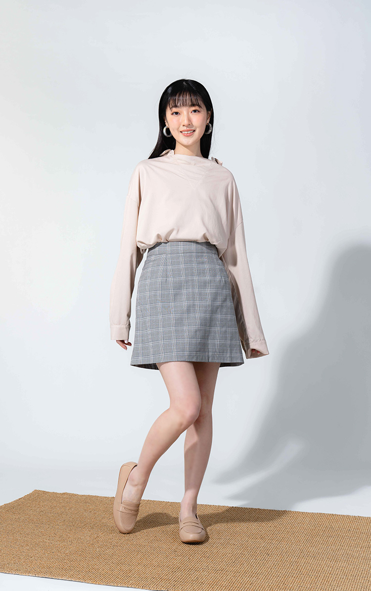 MAGY 牛皮壓紋平底樂福鞋(裸色)優惠推薦