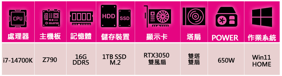 微星平台 i7二十核 Geforce RTX3050 WiN