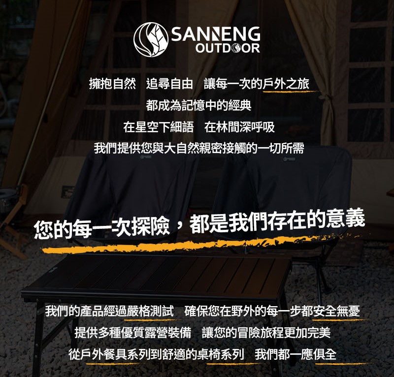 SANNENG 三能 休閒低背摺疊椅(202001-灰 20