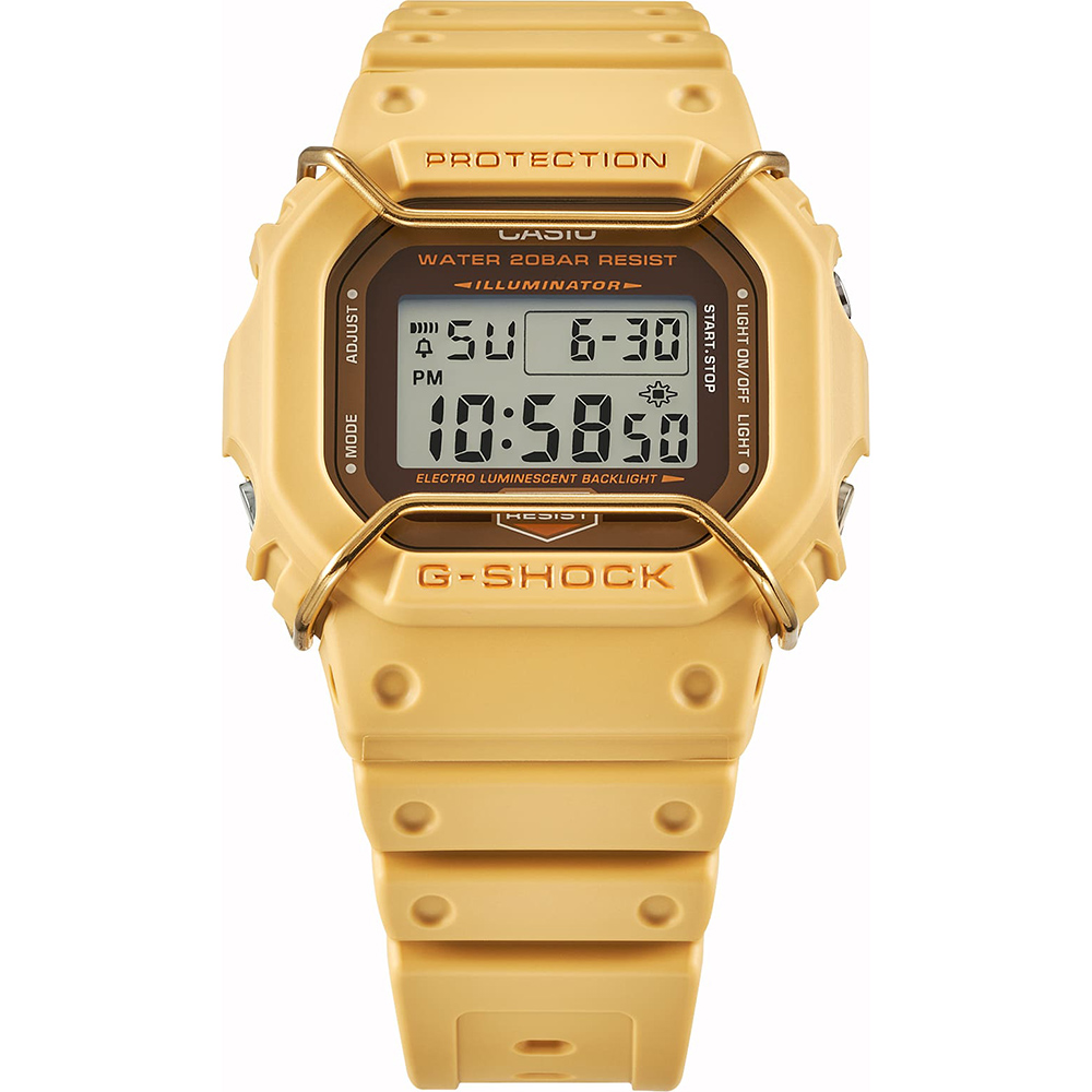 CASIO 卡西歐 G-SHOCK 大地色系啞光金屬電子錶(