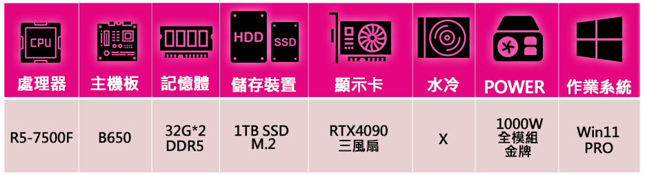 微星平台 R5六核 Geforce RTX4090 WiN1