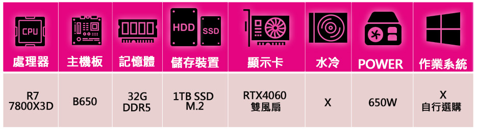 微星平台 R7八核 Geforce RTX4060{混濁}電