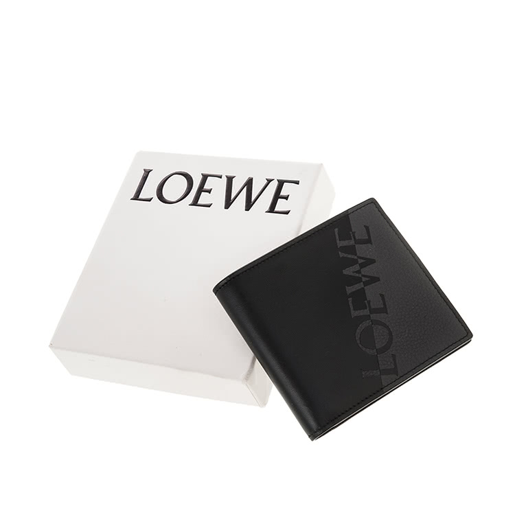 LOEWE 羅威 新款光滑小牛皮飾有雙色LOEWE 徽標八卡