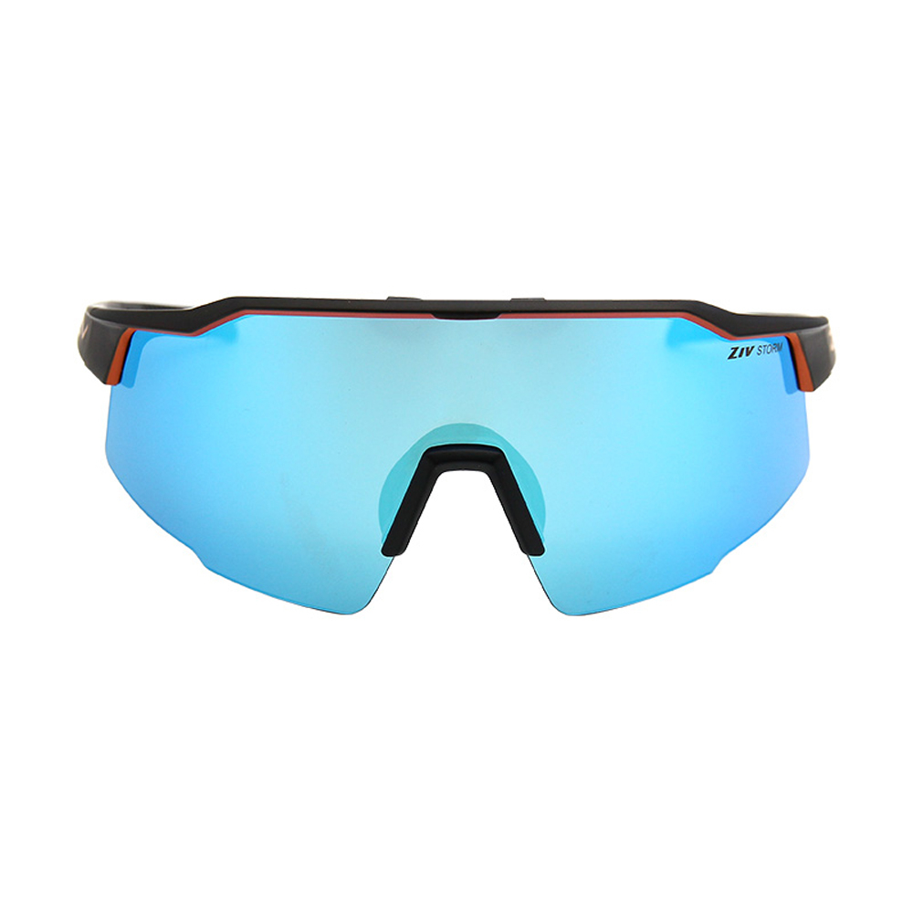 ZIV IRON系列 運動太陽眼鏡(霧透明灰框-電藍白多層鍍
