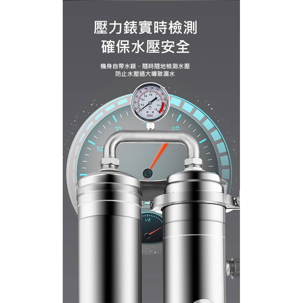 YIFAN 不銹鋼自來水大流量全屋凈水器-3000L(過濾器