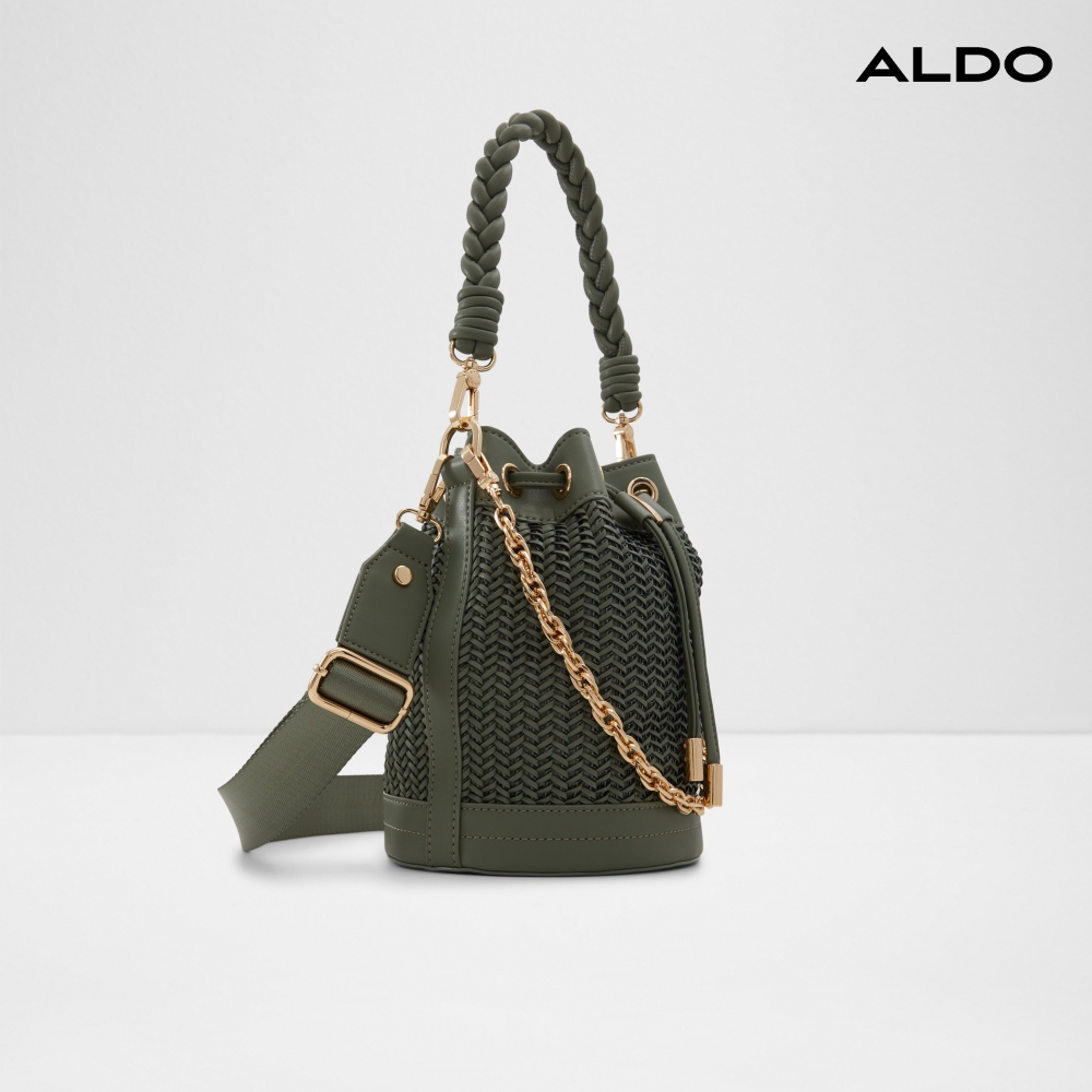 ALDO AUEN-微甜質感編織束口水桶包-女包(綠色)品牌