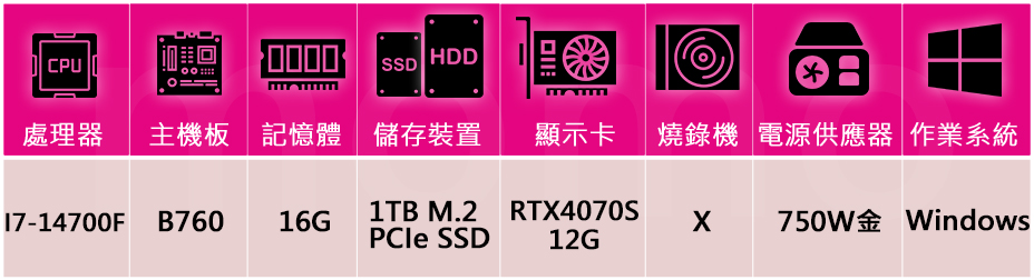 技嘉平台 i7二十核GeForce RTX 4070S Wi