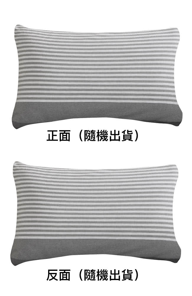 YVONNE 以旺傢飾 100%美國純棉印花枕套-條紋拼接 