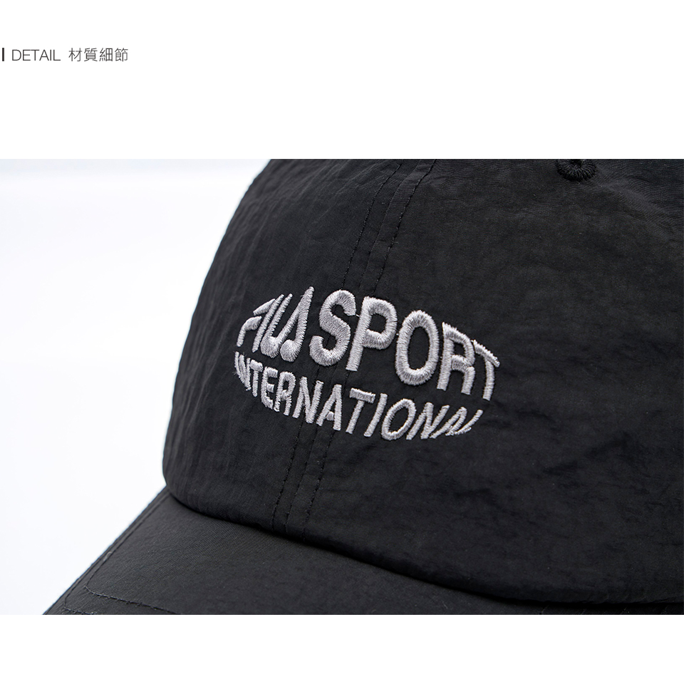 FILA官方直營 時尚LOGO帽/棒球帽-黑色(HTY-16