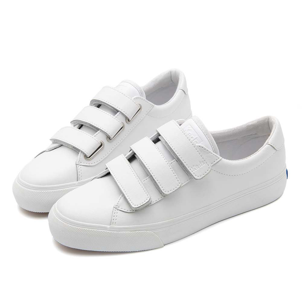 Keds JUMP KICK V 時尚皮革魔鬼氈厚底休閒小白