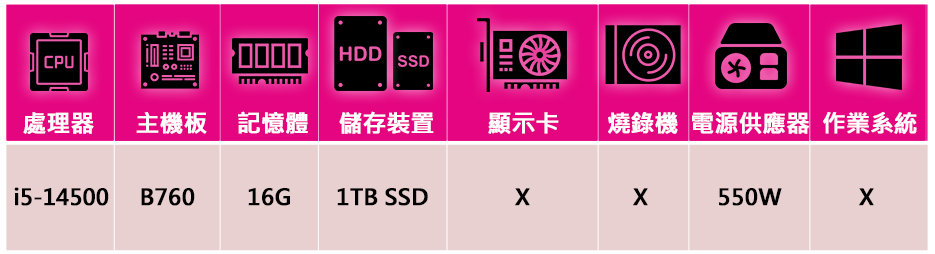 技嘉平台 犀牛步兵i51407 十四核效能文書機(i5-14