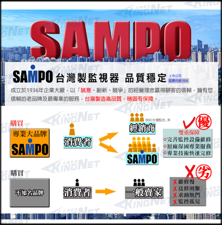 KINGNET SAMPO 聲寶 VK-TW2100FWSN