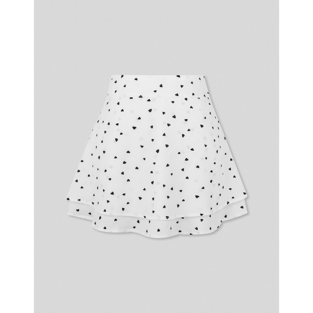 WAVE SHINE 愛心雙層短裙-二色(H5LS051)折