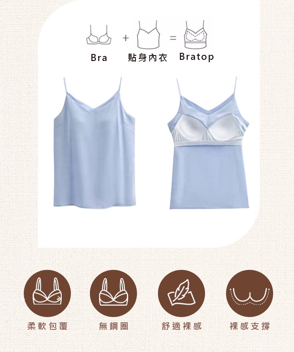 Bra 貼身內衣 Bratop 柔軟包覆 無鋼圈 舒適裸感 裸感支撐 