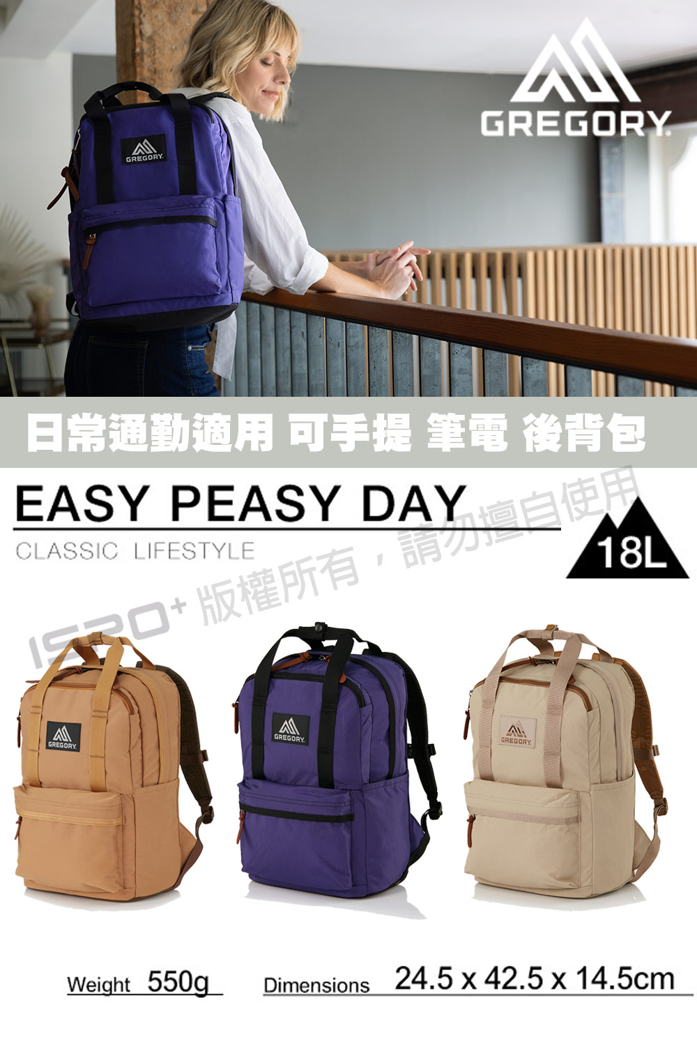 Gregory 18L EASY PEASY DAY 後背包