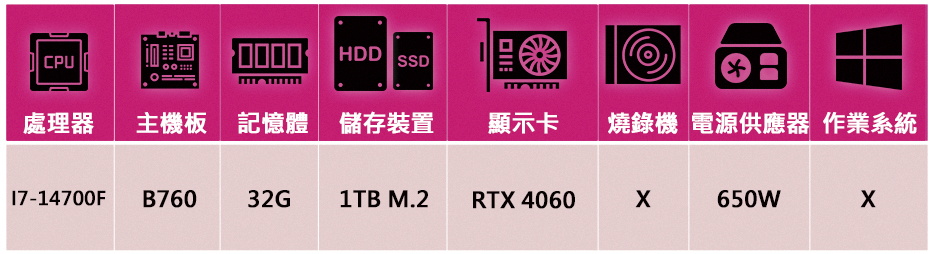 技嘉平台 i7廿核GeForce RTX 4060{暗夜之睛