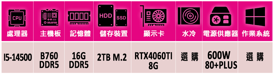 微星平台 i5十四核GeForce RTX 4060TI{七