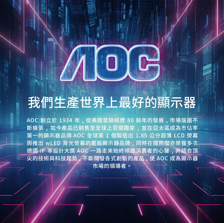 第一的顯示器品牌 AOC 全球第1個製造出1.85公分超薄 LCD 熒幕