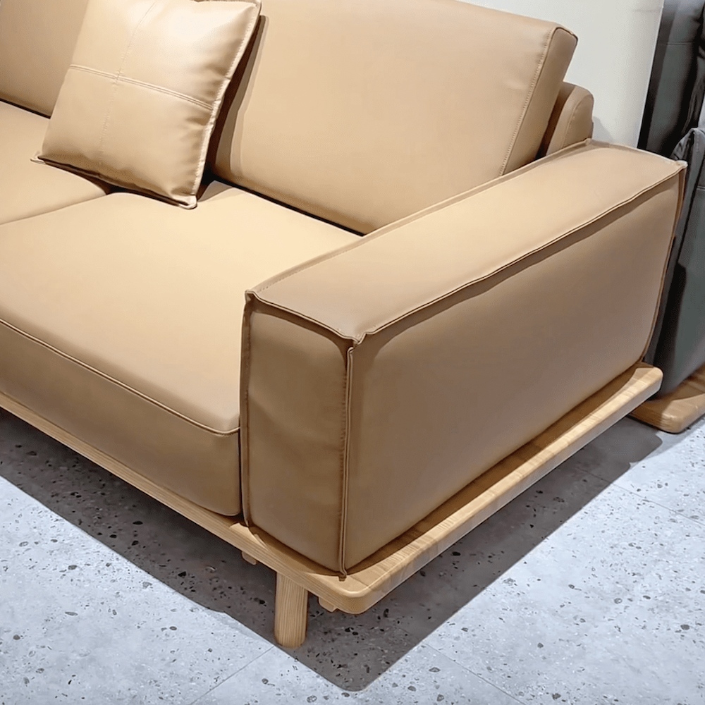 橙家居·家具 /預購/侘寂系列實木直排軟包沙發 SSX-W1