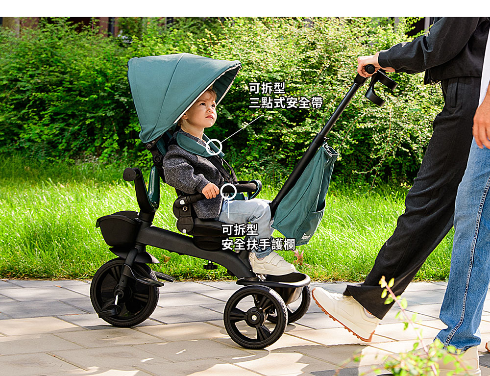 免打氣PU車輪 車輪採用廣泛使用於工業上 具耐磨、高負載、靜音、耐刺穿、抗老化、防滑、抗震特性的PU聚氨酯車輪 加上免打氣設計搭配寬6cm,直徑24cm的加大加寬胎面 適合各種路面並大幅提高耐用性及騎乘時的舒適性 